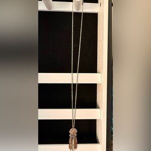 Elegant Two-Tone Tassel Necklace